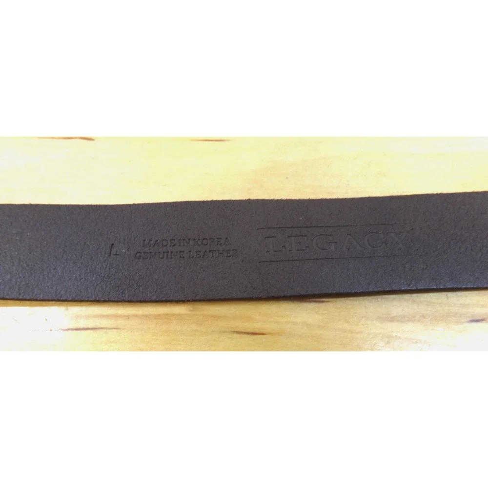 Legacy Brown‎ Leather Belt Size L with NCAA Clemson University Tiger Paw Buckle